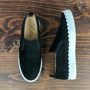 KMB Anthropologie Suede Slip On Sneakers